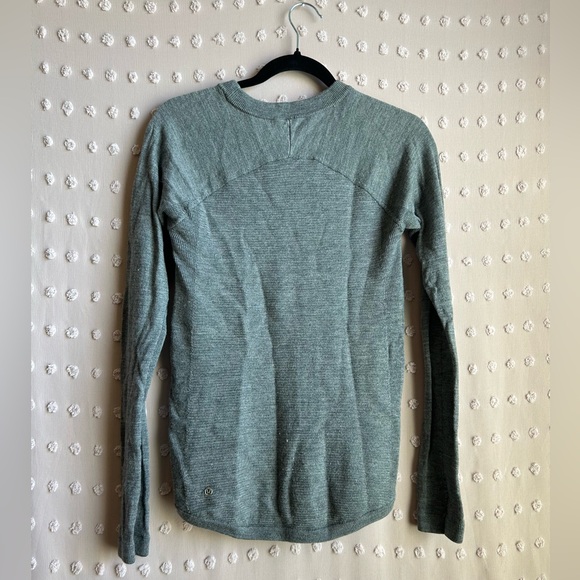 Lululemon Sit in Lotus Wool Crew Neck Sweater Gray‎ - Picture 2 of 3
